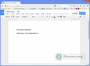 Textový dokument v Google Docs 