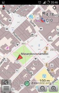 Zobrazení mapy v OsmAnd
