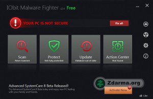 IObit Malware Fighter hlavní okno