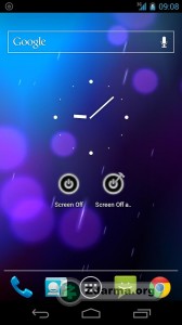 Zástupce Screen Off and Lock na ploše uzamkne (vypne) display