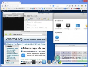 Symbiose s několika otevřenými programy (okny)