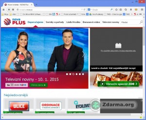 Domovská stránka Nova Plus