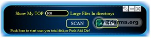 Omezení počtu největších souborů Large File Finder
