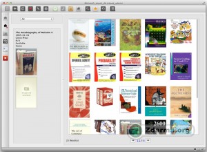 Přehled všech knih v aplikaci BiblioteQ