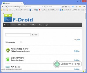 Webová verze katalogu aplikací F-Droid