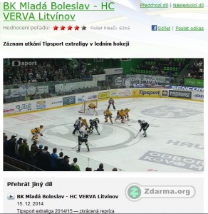 Ukázka z vysílání zápasu