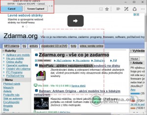 Proces tvorby screenshotu