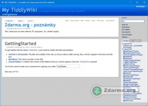 Hlavní stránka poznámkového