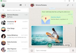 Rozhraní aplikace prakticky kopíruje mobilní variantu