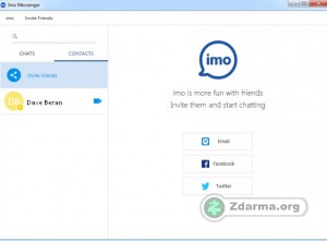 Rozhraní programu Imo messenger