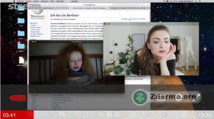 Videohovor Amálie s jejích kamarádkou v seriálu Semestr