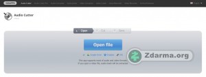 Rozhraní Online MP3 Cutter