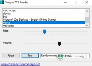 Simple TTS Reader umožňuje doinstalování dalších „hlasů“ pro předčítání