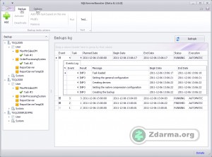 Zobrazení serverů a databází