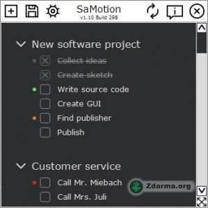 poznámky s možností priority a jejich správa