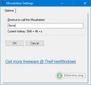 Rozhraní programu Mouseketeer