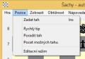 Menu Pozice a možnosti tip a rada pro další tah