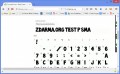 Detail písma s možností testu jak text v něm vypadá