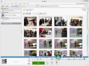 Picasa zobrazující jednu složku s fotografiemi