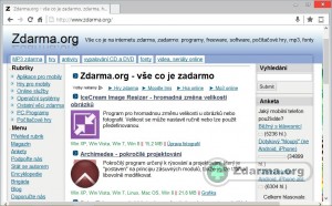 Webová stránka načtená v prohlížeči Polarity