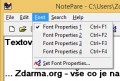 Až čtyři nastavené fonty, mezi nimiž lze snadno přepínat