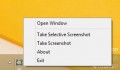 Menu programu v oznamovací oblasti Windows