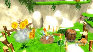 Hrdina hry Dash and the Stolen Treasure, když sbírá mince