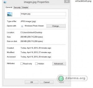 Již změněné informace aneb obrázek o velikosti 200 MB