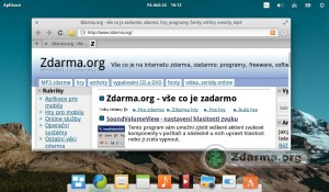 elementary OS s webovým prohlížečem a dokovací lišta jako u Maců