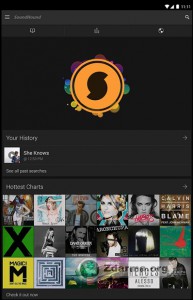 Soundhound se používá jednoduše. Stačí kliknout na logo a on to zařídí.