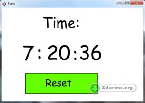 Průběh odpočítávání v Quinnsoft Timer
