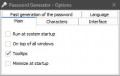 Možnosti nastavení Regen - Password Generator