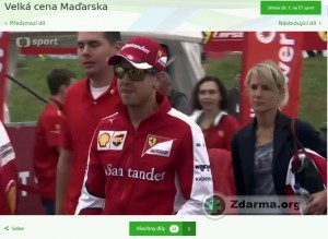 Ukázka z přehrávání pořadu Formule 1