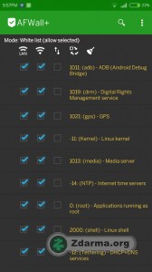 Nastavení přístupu k Internetu pro aplikace v AFwall+