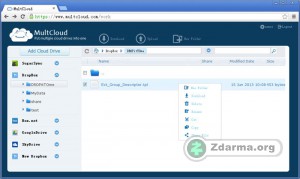 Prostředí MultCloud s vícero napojednými úložišti
