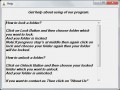 Nápověda, jak provést uzamknutí s nástrojem Keep Folder Safe