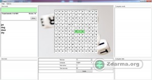Ukázka z průběhu hry Boggle