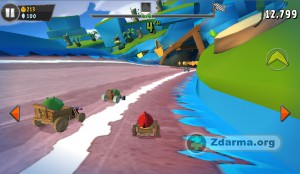 Ukázka přímo z průběhu hraní Angry Birds Go!