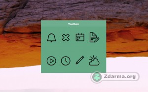 Hlavní okno programu Free Desktop Widget Toolbox