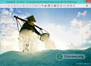 Prohlížení obrázku v ImageGlass je přehledné a intuitivní