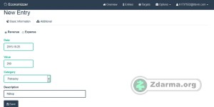 Zadání výdajů nebo příjmu se neobejde bez detailnějšího popisu