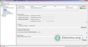Rozhraní programu, konkrétně při akci rozdělení dokumentu