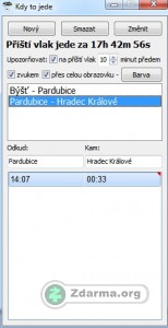 Všechny volby programu jsou dostupné z jediného místa
