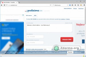 Formulář SMS brány PoslatSMS