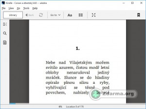 Čtení e-knihy v Amazon Kindle for PC