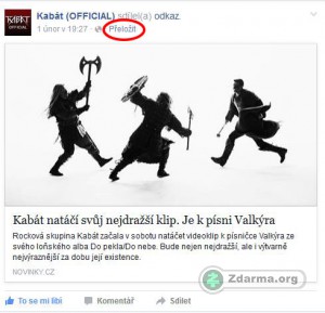 Aktivované překládání statusů