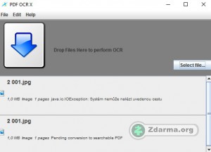 Hlavní rozhraní PDF OCR X nabídne přehled všech proběhlých akcí