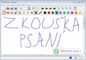 Ukázka psaní poznámky