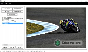Rozhraní Wallpaper Manager po nahrání snímků
